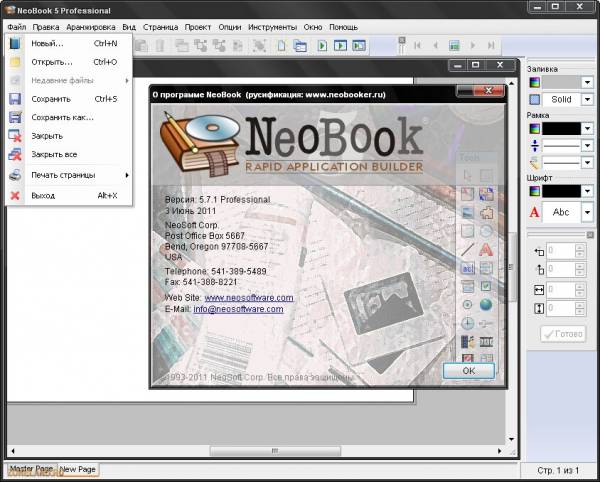 Курс молодого бойца в работе с программой NeoBook.